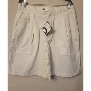 NWT Vintage Reebok Golf Brushed Twill Chino Short Ivy Women 34 Cotton Pleated